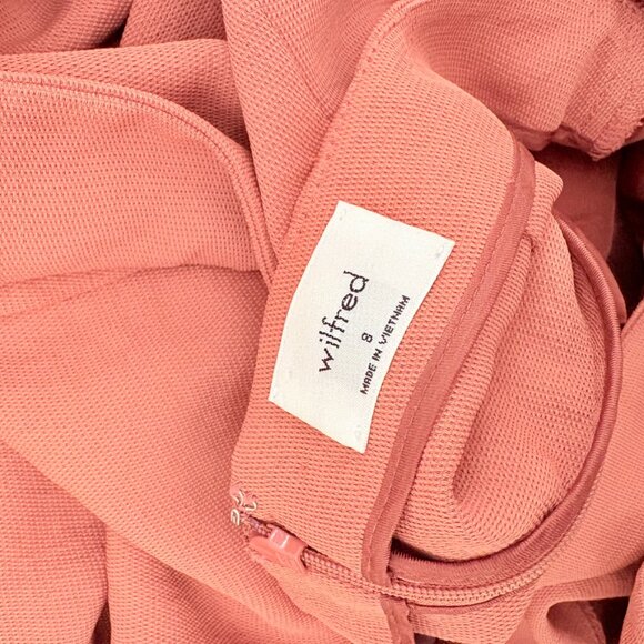 Aritzia Wilfred Ecoulement Jumpsuit Tie Back Brown Rust Size 8 - Picture 7 of 8